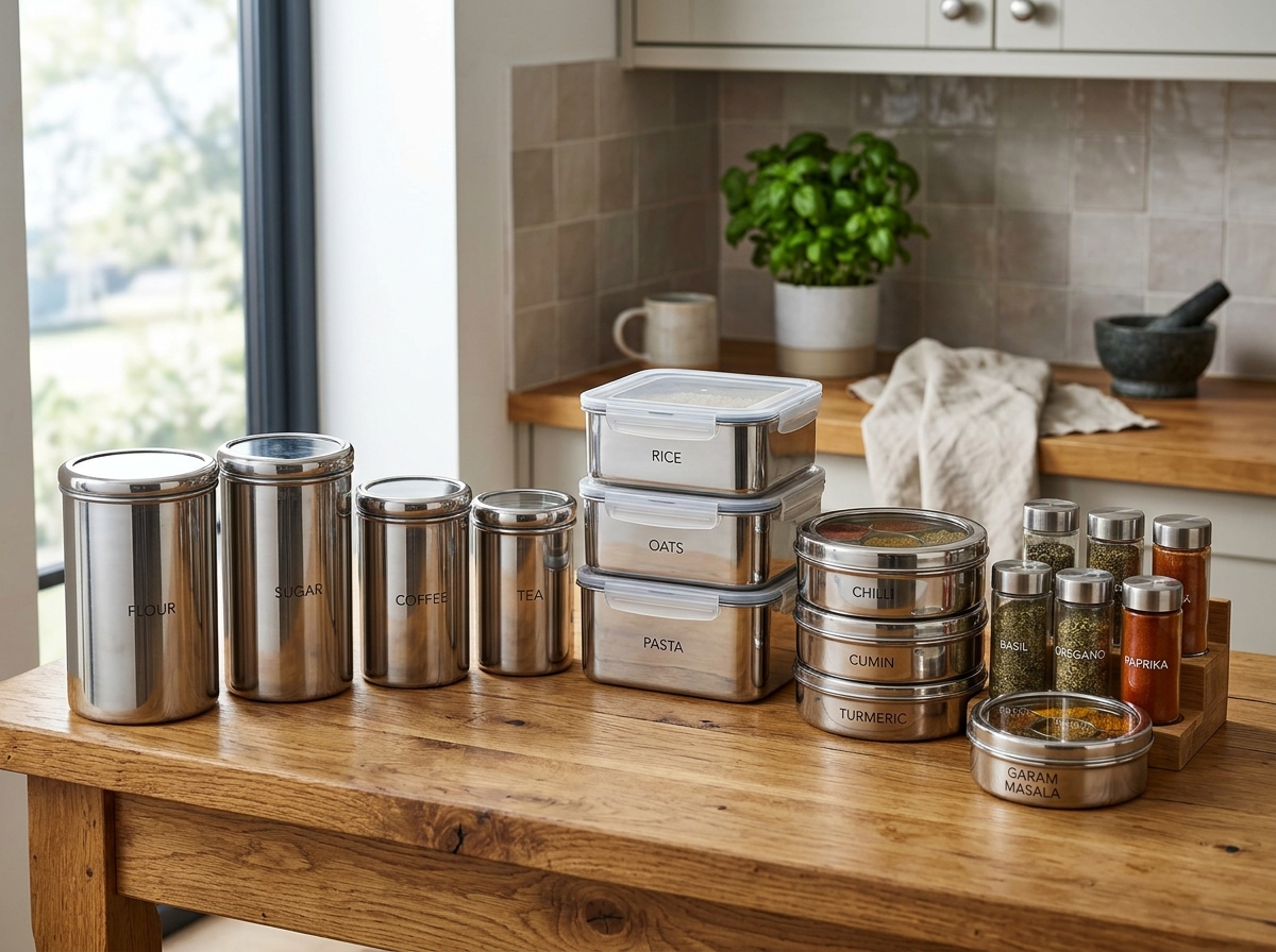 Stainless Steel Storage Canisters Dabba